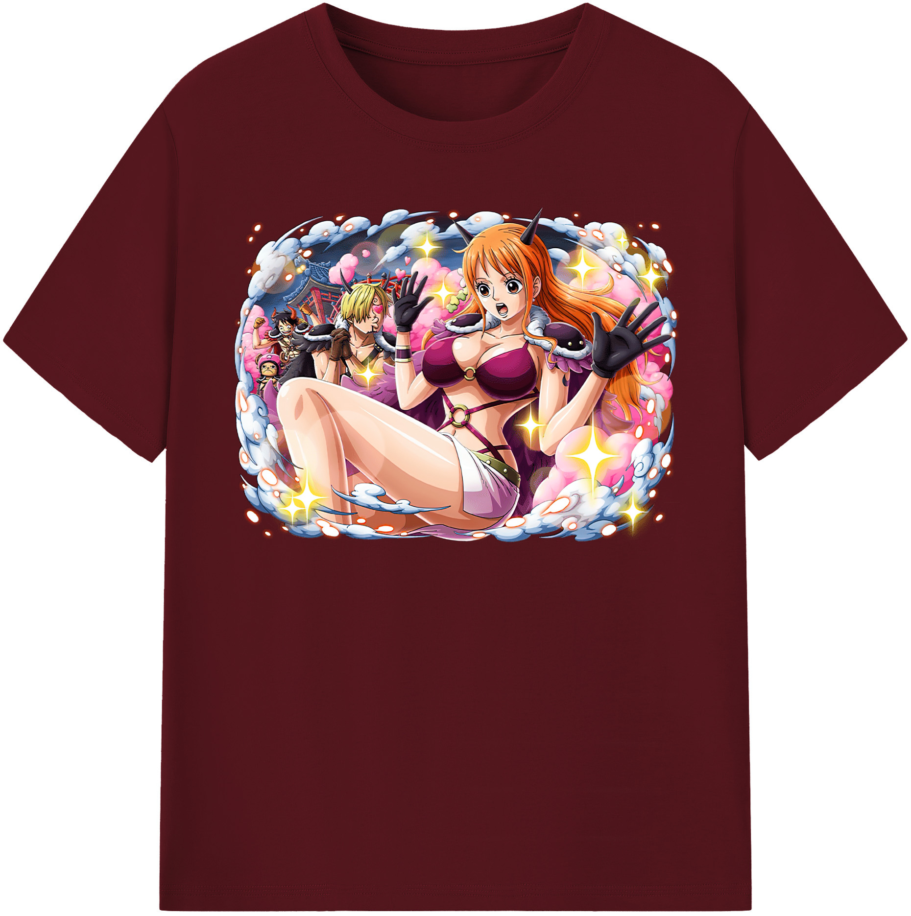 ワンピース ナミ ONE PIECE Nami 綿100％半袖Tシャツ（フロントプリント）